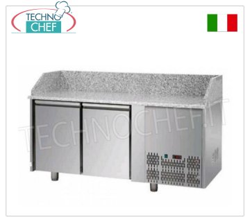 Gekühlte Pizzatheke, 2 Türen, Maße mm 1610 x 750 x 1030 h