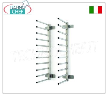 Klappbarer, an der Wand befestigter Pfannenhalter aus Edelstahl,