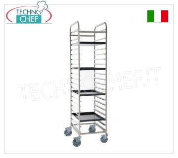 Pizzateig-Tablettwagen für 20 Bleche 60 x 40 cm