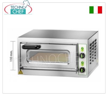 FIMAR – Elektrischer Pizzaofen für 1 Pizza, Kammer 40,5 x 40,5 cm, Höhe 11 cm, mechanische Steuerung, Mod. MICROV1C