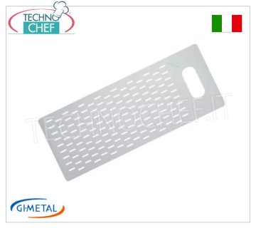 Gi-Metal - Perforiertes Aluminiumbrett für Pizza als Meterware, Blue Line, Abm. 25x50cm
