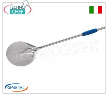 Gi-Metal - Pizzaschieber aus Edelstahl, Blue Line, Grifflänge 180 cm