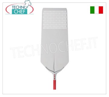 Rechteckige Pizzaschaufel. Perforiert 30x80 cm zum Backen aus Aluminium, Tulpenlinie