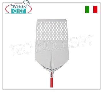 Rechteckige Pizzaschaufel. Perforiert 40x60 cm zum Backen aus Aluminium, Tulpenlinie