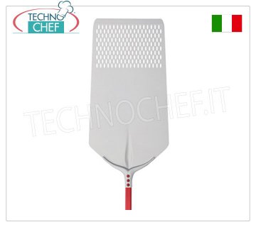 Rechteckige Pizzaschaufel. Perforiert 40x80 cm zum Backen aus Aluminium, Tulpenlinie