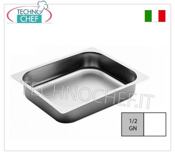 Gastronorm 1/2 Tabletts aus Edelstahl, Abm. mm 353x265