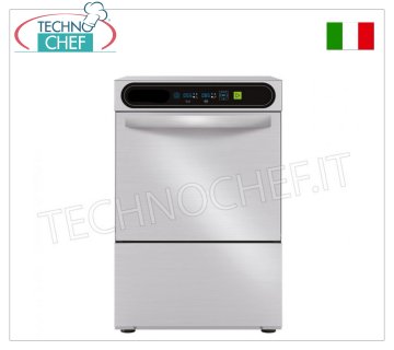 TECHNOCHEF - Professioneller Bar-Gläserspüler, 35x35 cm quadratischer Korb, elektronische Steuerung