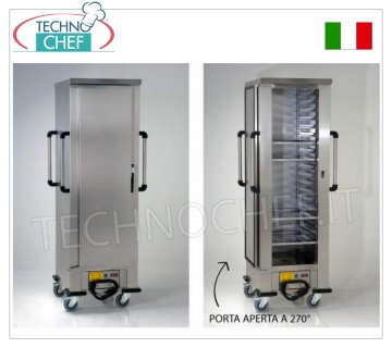 Temperaturhalter, HOT-Wagen, belüftet für 18 GN 1/1-Tabletts (mm 325x530) - Mod. MZ-690.AG