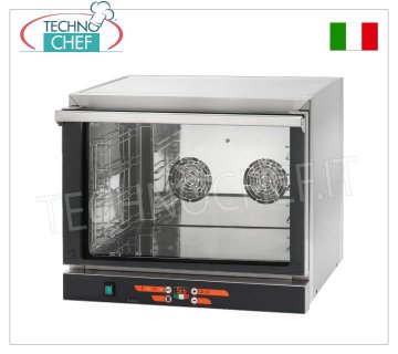 TECNODOM - Elektrischer Konvektionsofen, 4 GN 1/1-Tabletts (3325 x 530 mm), Maße 686 x 660 x 580 mm