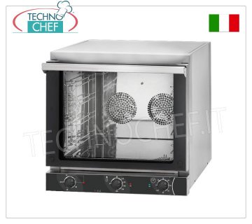 TECNODOM - Elektrischer Konvektionsofen für 4 Bleche mm 435x350, + GRILL, Abm. mm 589x660x580h