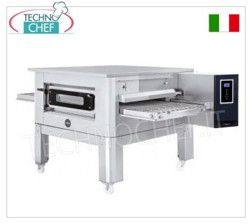 TECHNOCHEF - Elektrischer Tunnel-Pizzaofen mit 500-mm-Band, komplett mit Halterung, Mod.TUNNELC/50