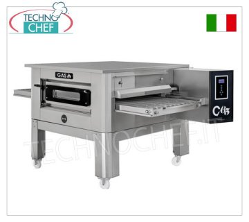 TECHNOCHEF - Gas-Tunnel-Pizzaofen mit 650-mm-Band, komplett mit Halterung, Mod.TUNNELC/65GAS