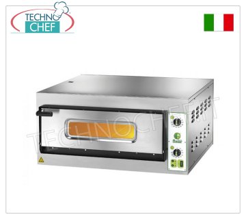 FIMAR - Elektrischer Pizzaofen, für 4 große Pizzen, 1 Kammer mit den Maßen 72x72 cm, mechanische Steuerung, ohne PYROMETER, Mod. FYL4