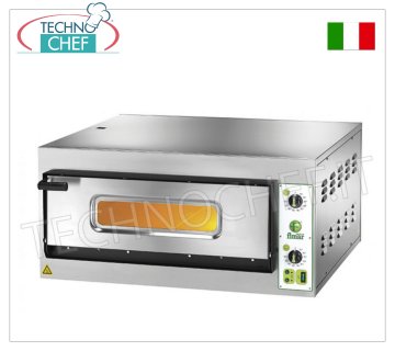FIMAR - Elektrischer Pizzaofen, für 6 große Pizzen, 1 Kammer mit den Maßen 72x108 cm, mechanische Steuerung, ohne PYROMETER, Mod. FYL6