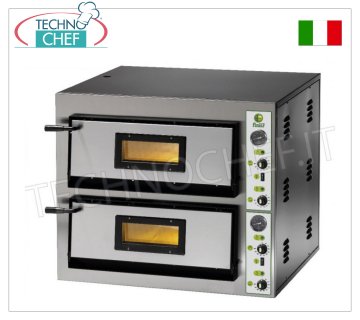 FIMAR – Elektrischer Pizzaofen für 9+9 Pizzen, 2 unabhängige Kammern mit den Maßen 91 x 91 cm, mechanische Steuerung Mod. FME9+9