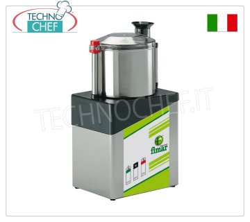 FIMAR - Technochef, professioneller Edelstahlschneider mit 8-Liter-Schüssel, Mod.CL8