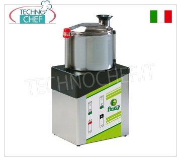 FIMAR - Technochef, professioneller 8-Liter-Edelstahlschneider, 2 Geschwindigkeiten, Mod.CL8V2