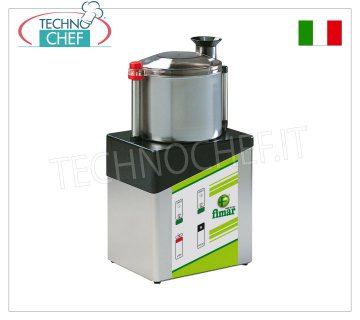 FIMAR - Technochef, 5 lt. Professioneller Edelstahlschneider, 2 Geschwindigkeiten, Mod.CL5V2