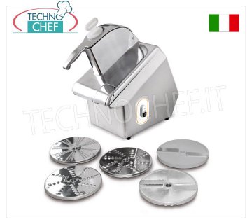 Professioneller elektrischer Gemüseschneider + Kit 5 Scheiben TITANIUM Line, Maße mm 261 x 604 x 522 hUM,