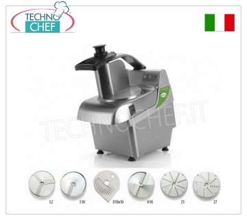 FAMA - Professioneller elektrischer Gemüseschneider mit 6 Schneidscheiben-Set, ÈLITE Line, Maße mm 280 x 490 x 530