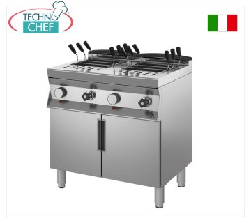 TECHNOCHEF – ELEKTRISCHER NUDELKOCHER auf MOBILE, 900-Reihe, 2 UNABHÄNGIGE SCHÜSSEL à 40+40 Liter,