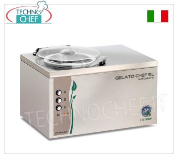Semiprofessioneller Chargengefrierschrank aus Edelstahl, Serie Chef I-Green, Fassungsvermögen 4,5 l, Mod. GELATOCHEF5LAUTOMATIC