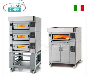 Elektrischer modularer Pizzaofen, Linie CL CLASSIC, Kammer für 6 Pizzen 60 x 90 cm, vollständig aus feuerfestem Material