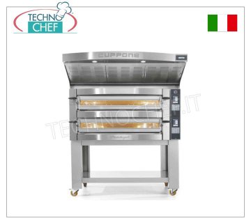 CUPPONE – Elektroofen für 6 Pizzas, Ø 35 cm – KAMMER 108x72x14h cm, Mod. MICHELANGELO