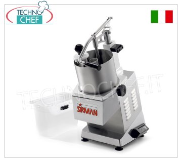 Sirman - Professioneller elektrischer Gemüseschneider, ohne Scheiben, Maxi-Trichter, Maße mm 296 x 509 x 676 h