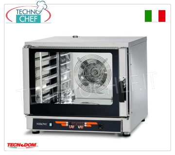 TECNODOM - Elektrischer Heißluft-Dampfofen, 5 GN 1/1 oder 60x40 cm Bleche, Abm.mm 840x920x755h