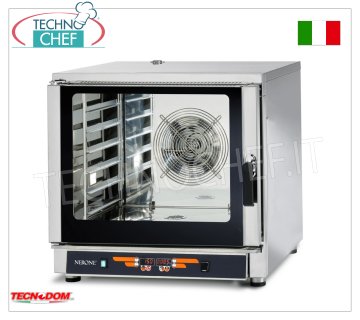 TECNODOM - Elektrischer Heißluft-Dampfofen, 6 GN 1/1 oder 60x40 cm Bleche, Abm.mm 840x920x835h