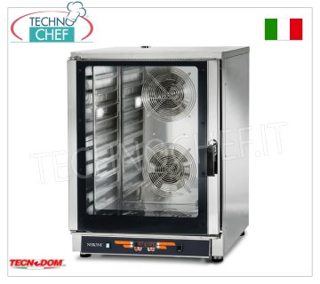 TECNODOM - Elektrischer Heißluft-Dampfofen, 10 GN 1/1 oder 60x40 cm Bleche, Abm.mm 840x920x1155h