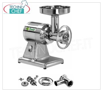 Fimar - Fleischwolf Typ 22, Professional mit Edelstahl-Mahlgruppe - Komplett zerlegbar,