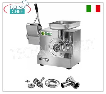 FIMAR - Fleischwolf-Reibe ''Typ 22'', Professionell mit ALUMINIUM-FLEISCHWOLF, Komplett Zerlegbar,
