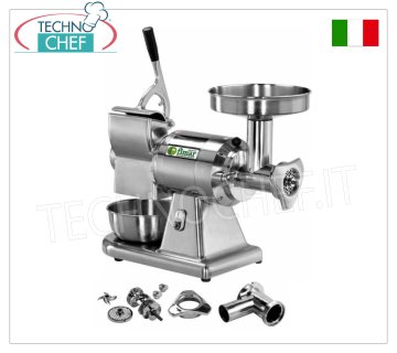 FIMAR - Fleischwolf-Reibe - Typ 12 Professional, mit ALUMINIUM-FLEISCHWOLF - Komplett zerlegbar,