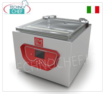 Professionelle Glockenvakuummaschine, Kammer 46x50x22h cm, Schweißbalken 45 cm, Vakuumpumpe 20 m3/h