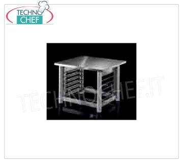 Halterung für NERONE MID-Öfen, mit 6 Führungspaaren für GN 1/1 und 600x400mm Roste und Bleche, Abm. 840x770x610 mm
