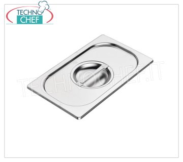 Deckel aus Edelstahl 18/10 mit Griff für GN 1/4 Behälter