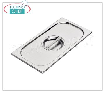 Deckel aus Edelstahl 18/10 mit Griff für GN 1/3 Behälter