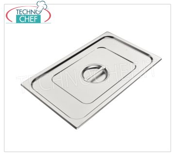 Deckel aus Edelstahl 18/10 mit Griff für GN 1/1 Behälter