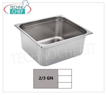 Gastronorm GN 2/3 Edelstahlbehälter, Größe 353x325mm