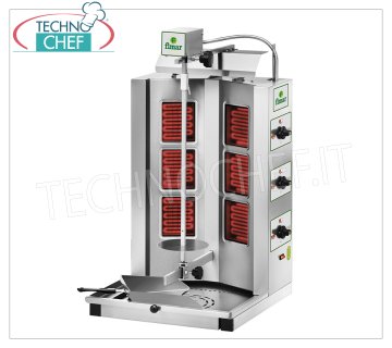 ELEKTRO-GYROS mit 6 WIDERSTÄNDEN, 460 mm hoher Grillstab