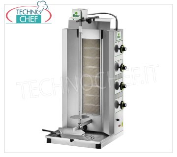 GAS-GYROS mit 8 BRENNERN, 680 mm hoher Grillstab