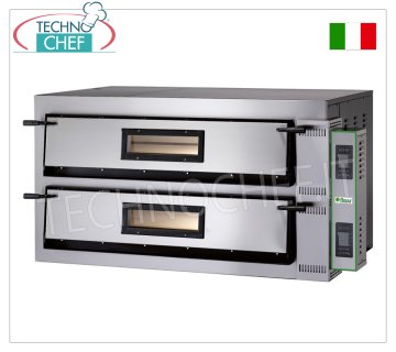 FIMAR - Elektrischer Pizzaofen für 6+6 35cm Pizzen, 2 unabhängige Querkammern mit den Maßen 108x72cm,