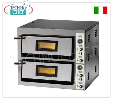 FIMAR - Elektrischer Pizzaofen für 4+4 30cm Pizzen, 2 unabhängige 61x61cm Kammern,