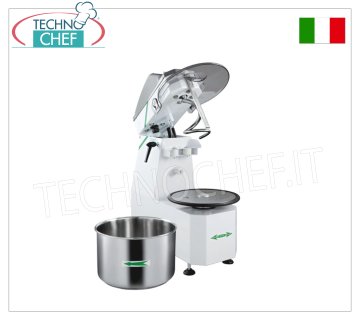 Fimar - 12 kg Spiralmixer (16 Liter Schüssel) - Mit anhebbarem Kopf und abnehmbarer Schüssel