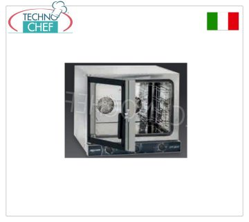 TECNODOM - Elektrischer Konvektionsofen mit GRILL, für 4 GN1/1-Tabletts (325 x 530 mm), Abmessung mm 686 x 660 x 580h
