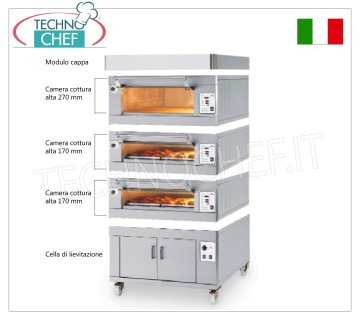 Modularer Elektrobackofen für die Konditorei, 600x1200 mm Kammer,