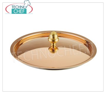 Technochef - TRIPLE LAYER COPPER COVER, Ø 24 cm Dreischichtige Kupferabdeckung, Edelstahl-Innenausstattung, Serie 15500, Durchmesser 240 mm