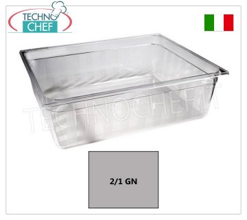 Gastronorm GN 2/1 Polycarbonat-Tablett, Größe 650x530x200h mm